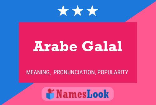 ملصق اسم Arabe Galal