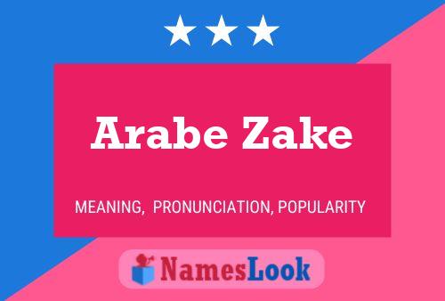 ملصق اسم Arabe Zake