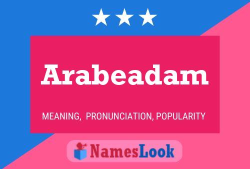 ملصق اسم Arabeadam