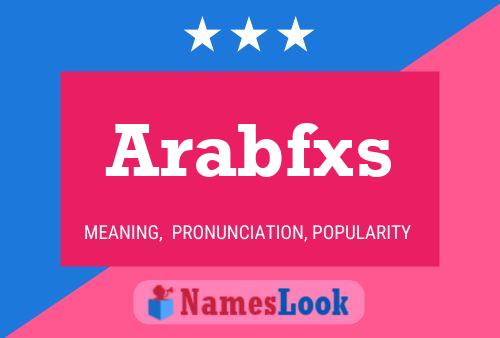 ملصق اسم Arabfxs