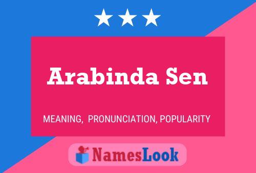 ملصق اسم Arabinda Sen