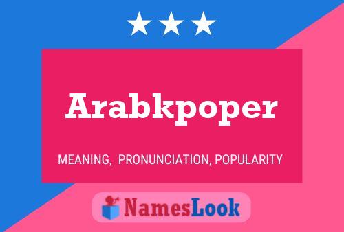 ملصق اسم Arabkpoper