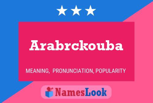 ملصق اسم Arabrckouba