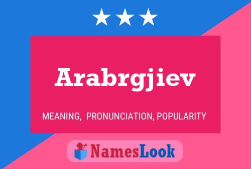 ملصق اسم Arabrgjiev