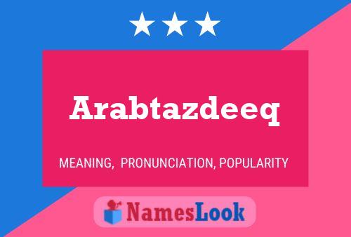 ملصق اسم Arabtazdeeq