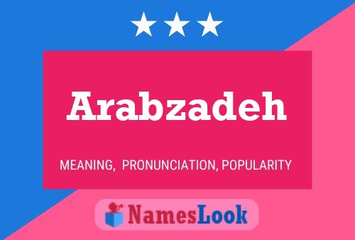 ملصق اسم Arabzadeh