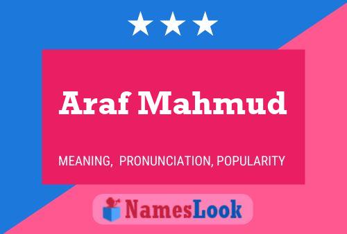 ملصق اسم Araf Mahmud