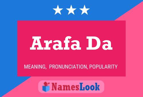 ملصق اسم Arafa Da