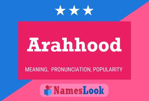 ملصق اسم Arahhood