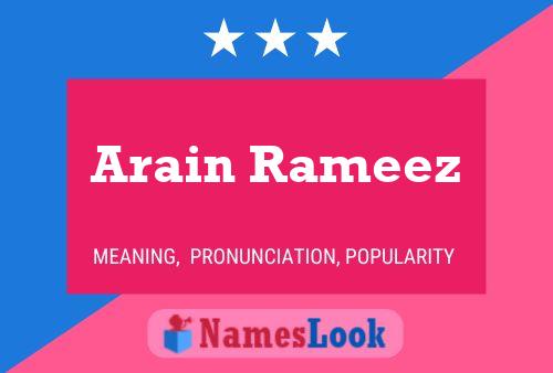 ملصق اسم Arain Rameez