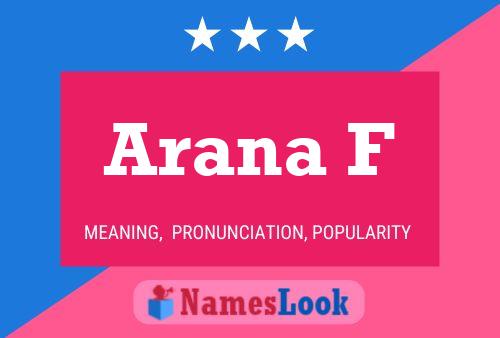 ملصق اسم Arana F