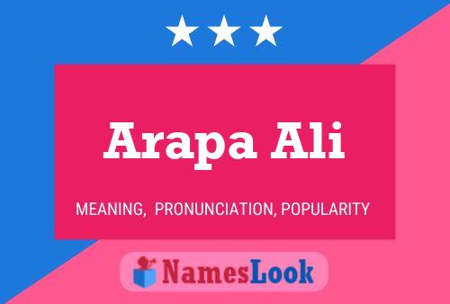 ملصق اسم Arapa Ali