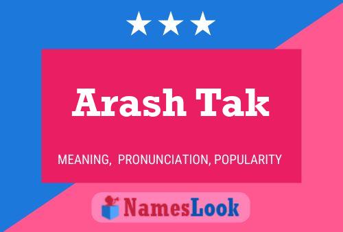 ملصق اسم Arash Tak