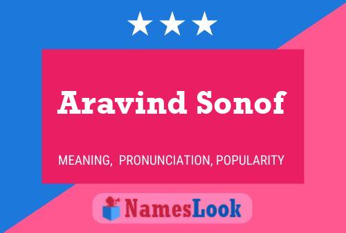 ملصق اسم Aravind Sonof