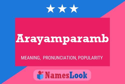 ملصق اسم Arayamparamb