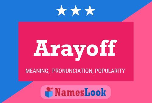 ملصق اسم Arayoff