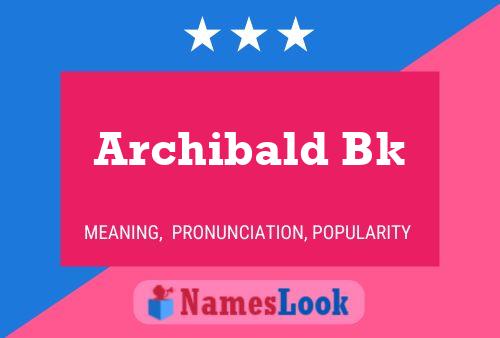 ملصق اسم Archibald Bk