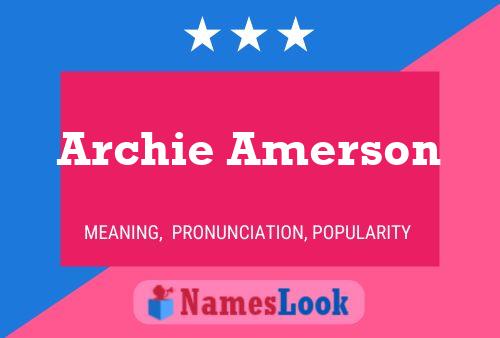 ملصق اسم Archie Amerson