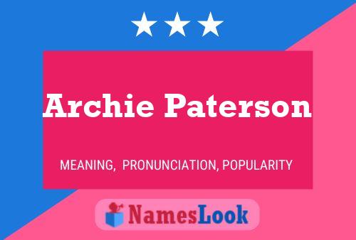 ملصق اسم Archie Paterson