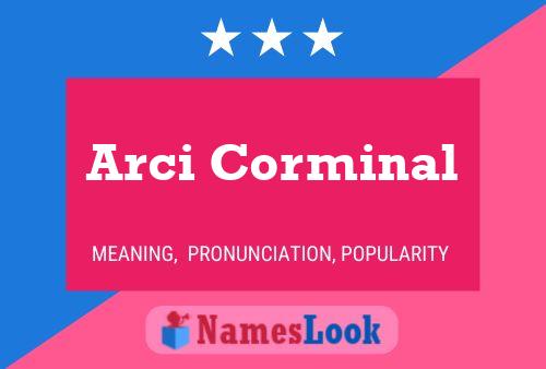 ملصق اسم Arci Corminal