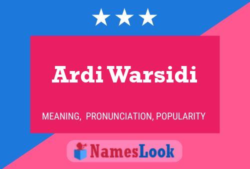 ملصق اسم Ardi Warsidi