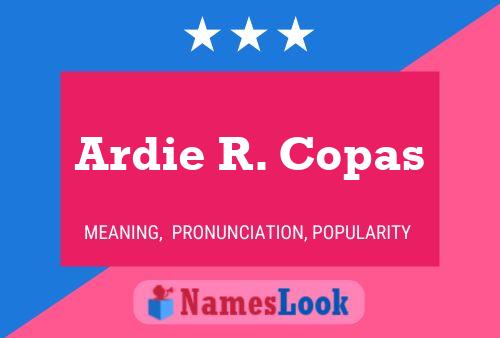 ملصق اسم Ardie R. Copas