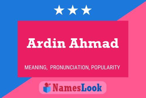 ملصق اسم Ardin Ahmad