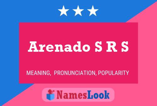 ملصق اسم Arenado S R S