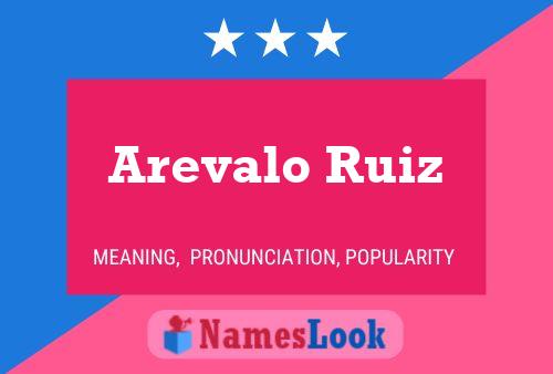 ملصق اسم Arevalo Ruiz