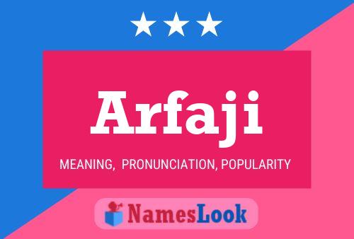 ملصق اسم Arfaji