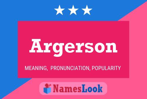 ملصق اسم Argerson