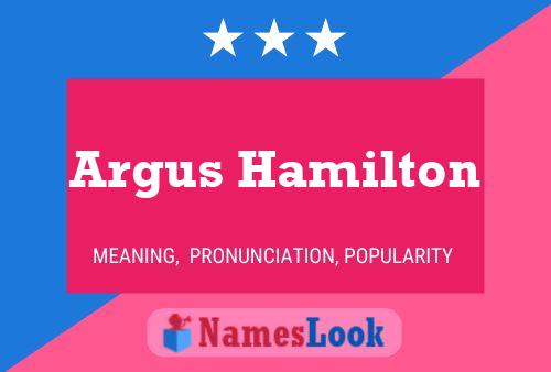 ملصق اسم Argus Hamilton