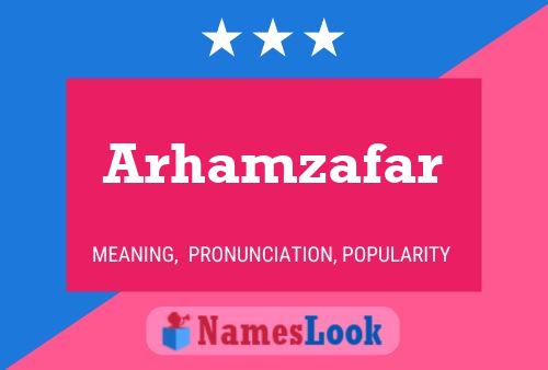 ملصق اسم Arhamzafar