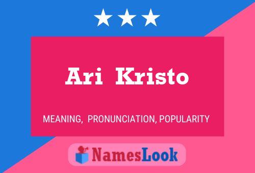 ملصق اسم Ari  Kristo