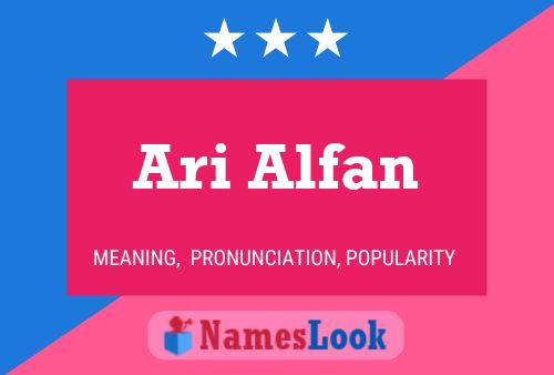 ملصق اسم Ari Alfan