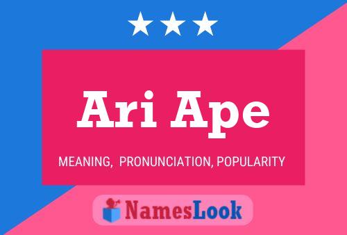 ملصق اسم Ari Ape