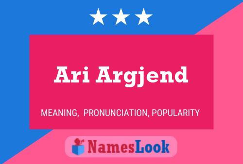 ملصق اسم Ari Argjend