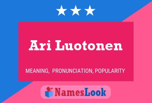 ملصق اسم Ari Luotonen