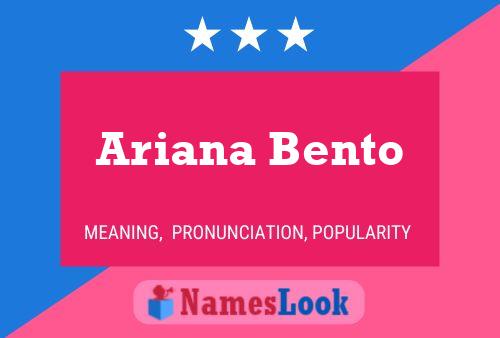 ملصق اسم Ariana Bento