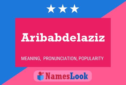 ملصق اسم Aribabdelaziz