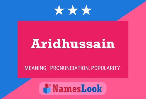 ملصق اسم Aridhussain