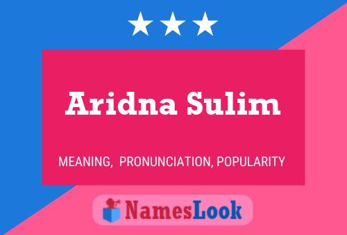 ملصق اسم Aridna Sulim