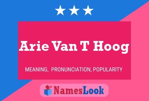 ملصق اسم Arie Van T Hoog