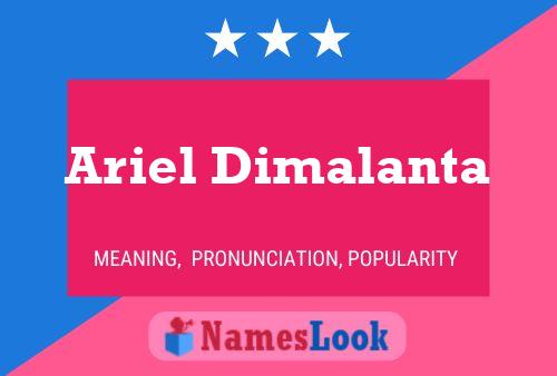 ملصق اسم Ariel Dimalanta