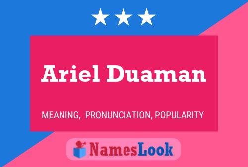 ملصق اسم Ariel Duaman