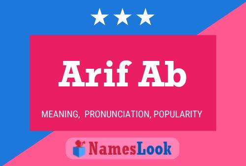 ملصق اسم Arif Ab