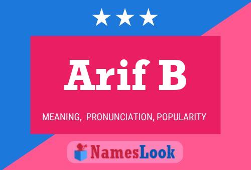 ملصق اسم Arif B