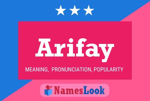 ملصق اسم Arifay