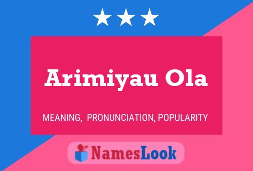 ملصق اسم Arimiyau Ola