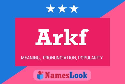 ملصق اسم Arkf